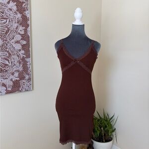 H&M brown bodycon dress – Size Small